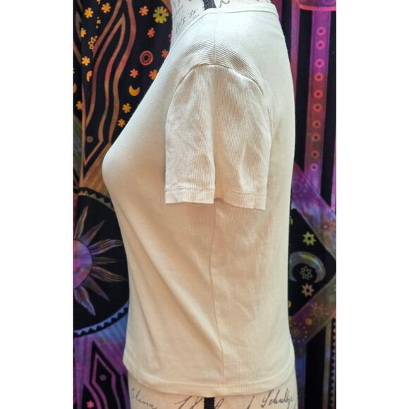 House Of Cotton Womens XL Ribbed Cropped Top Shirt Deer Fawn "Please Go Away" - Picture 5 of 8